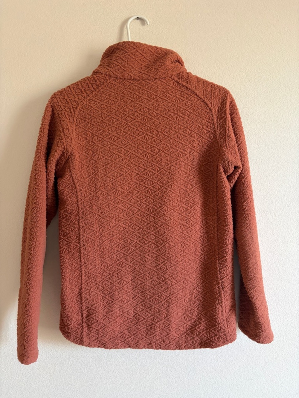Patagonia Rust-Orange Textured Fleece Jacket - Picture 4 of 8